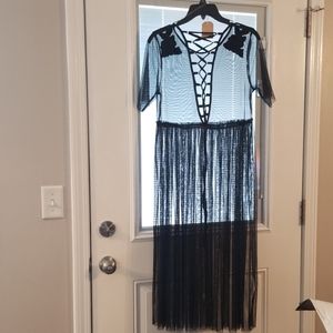 sheer black dress size s